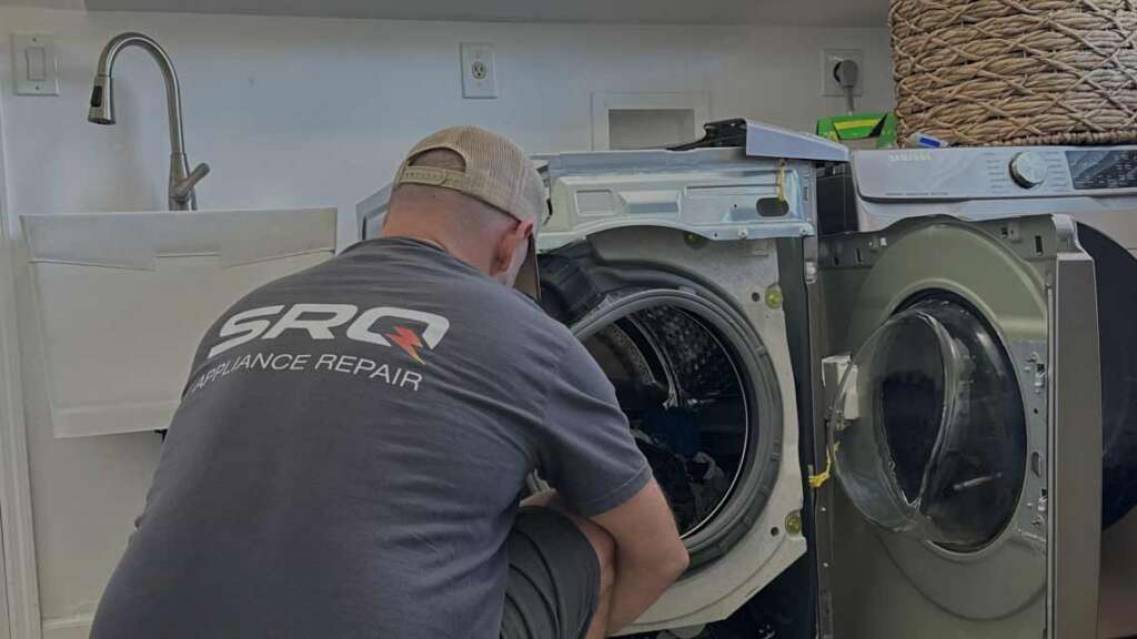 SRQ Appliance Repair: Washer leaking from bottom in Sarasota